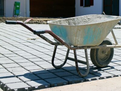 Paving being installed Stratford